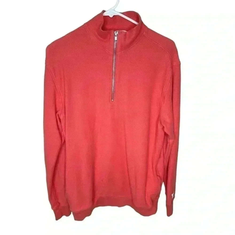 Chubbies loungewear quarter zip waffle knit long sleeve top size small